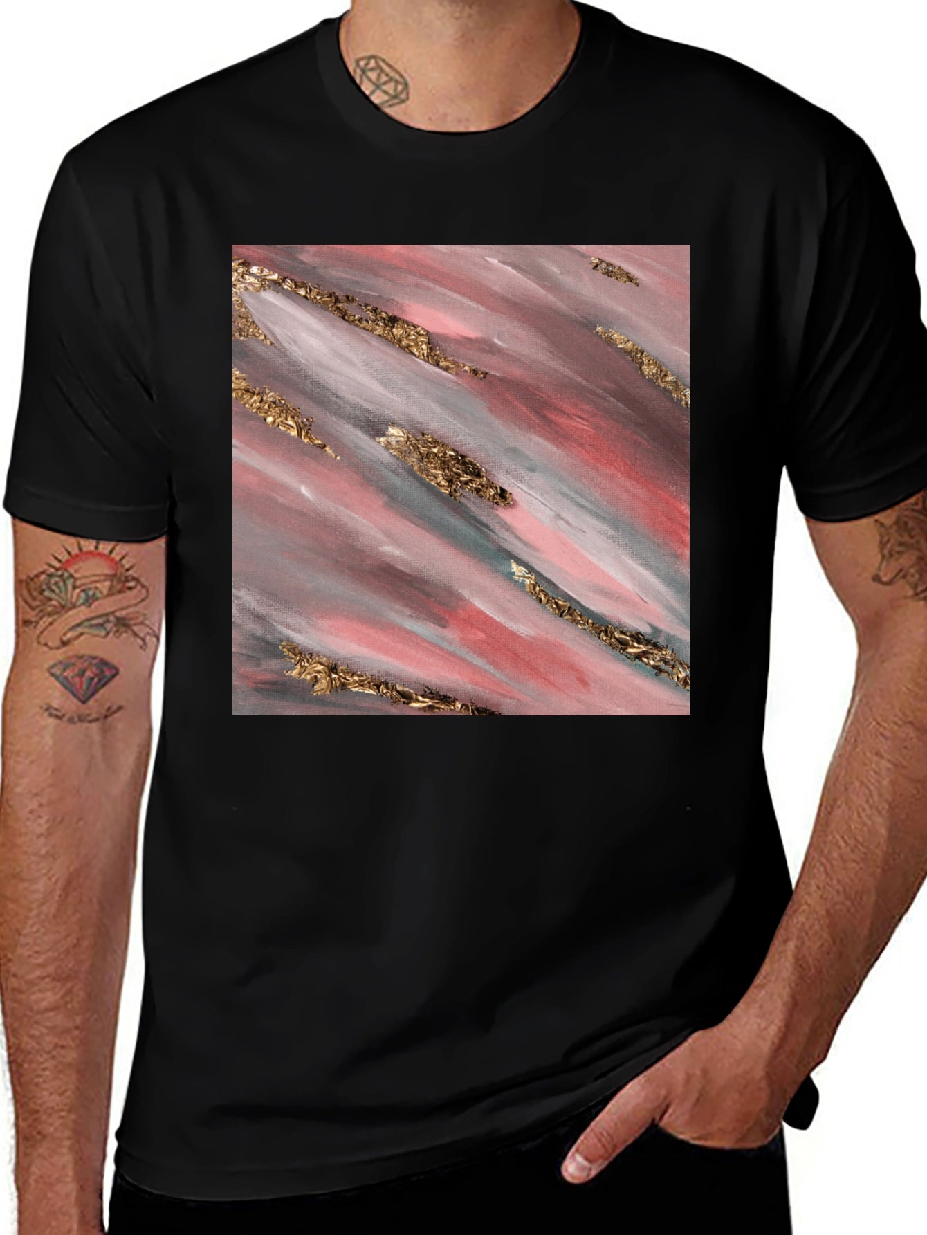 Abstract Gold Stroke T-Shirt