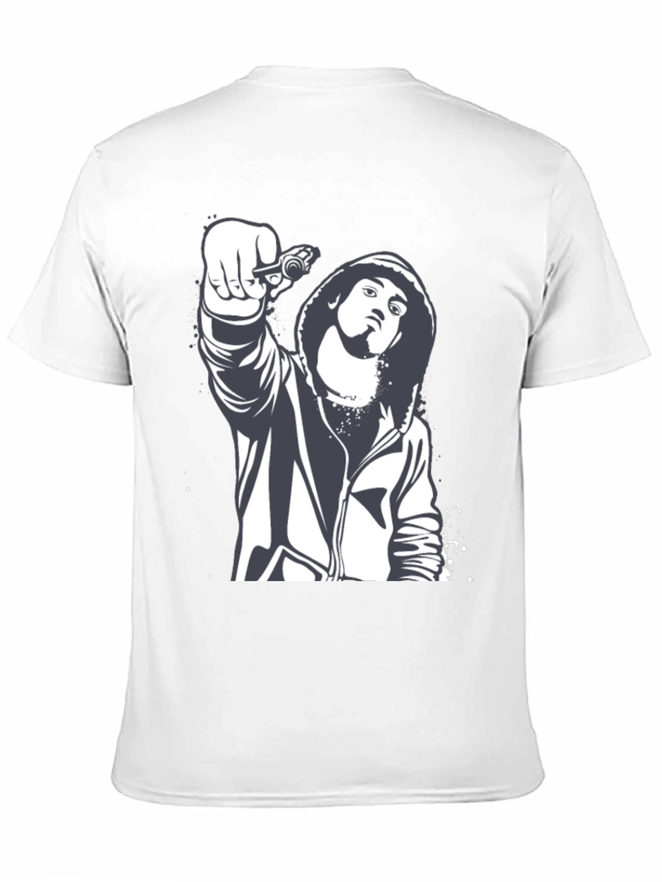 Graphic Print Black T-Shirt - Street Style