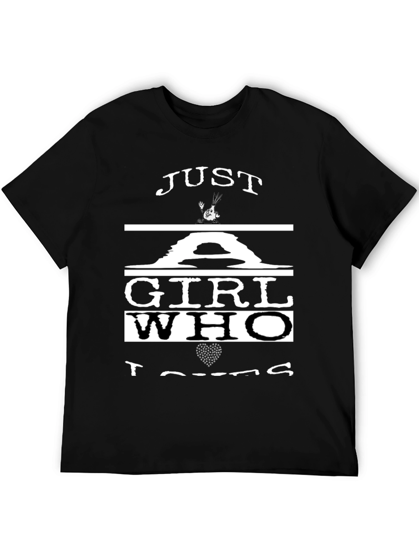 Just A Girl Who Loves Onions T-Shirt - Black