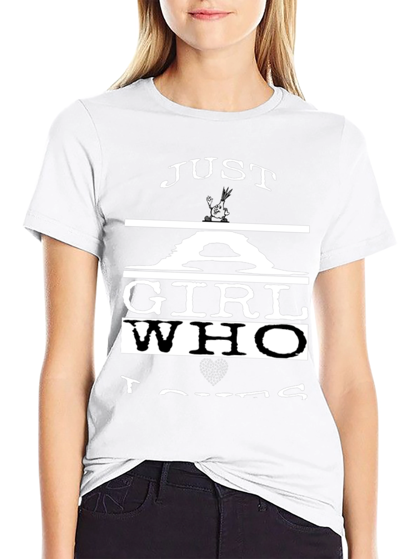 Just A Girl Who Loves Onions T-Shirt - Black