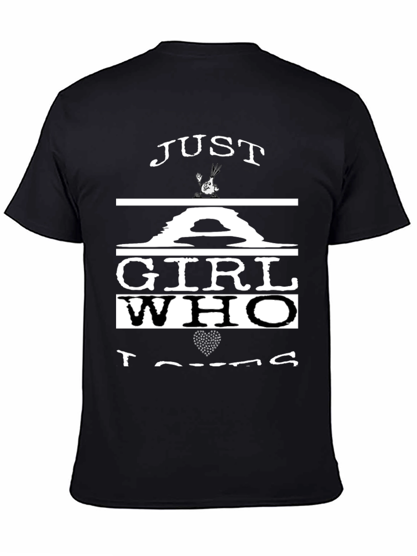 Just A Girl Who Loves Onions T-Shirt - Black