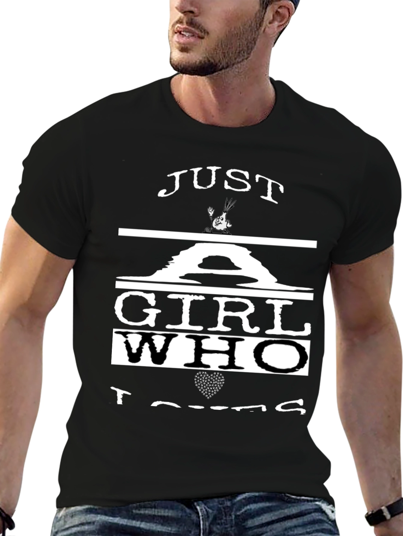 Just A Girl Who Loves Onions T-Shirt - Black