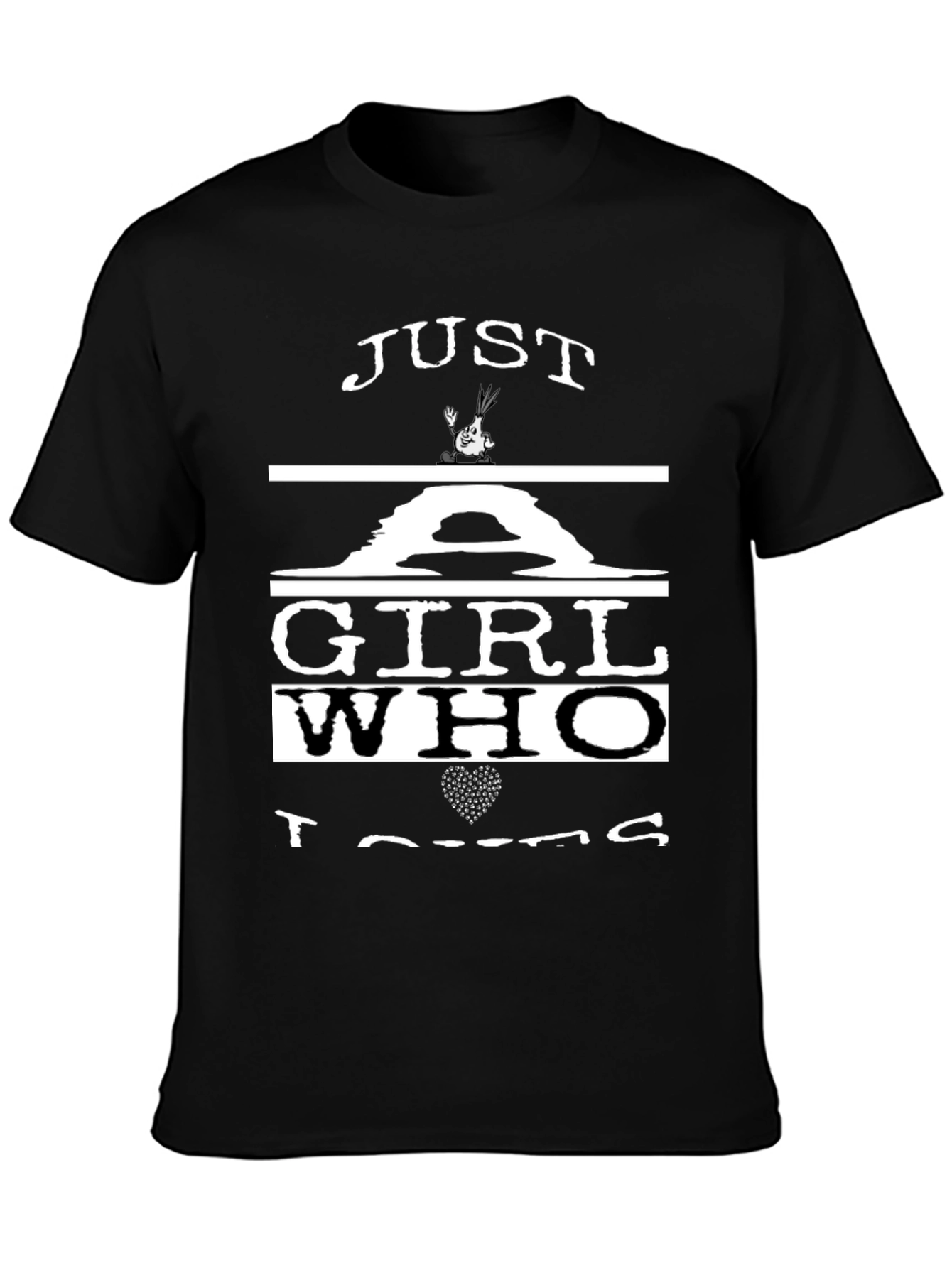 Just A Girl Who Loves Onions T-Shirt - Black