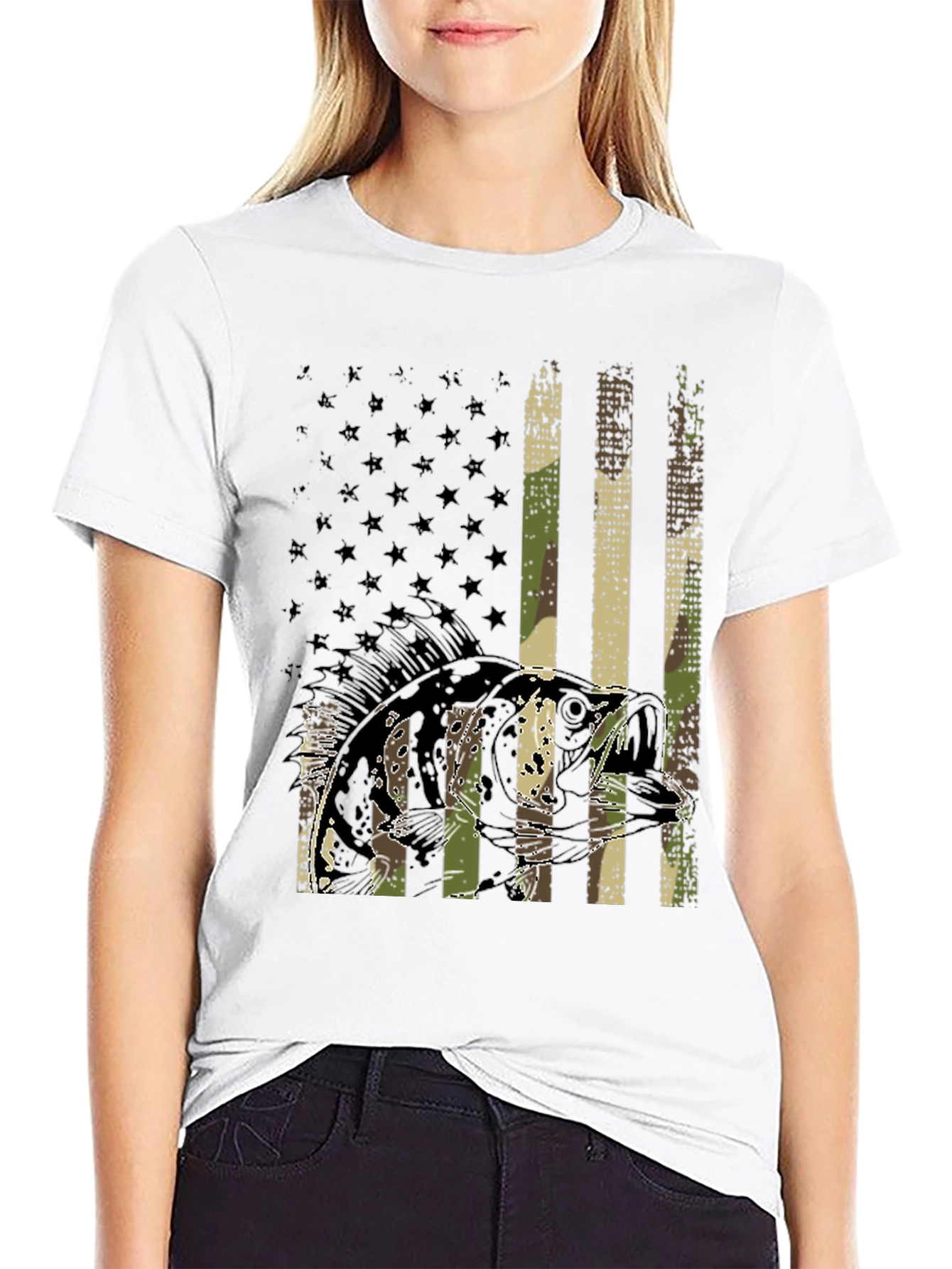 Fishing Flag Graphic T-Shirt