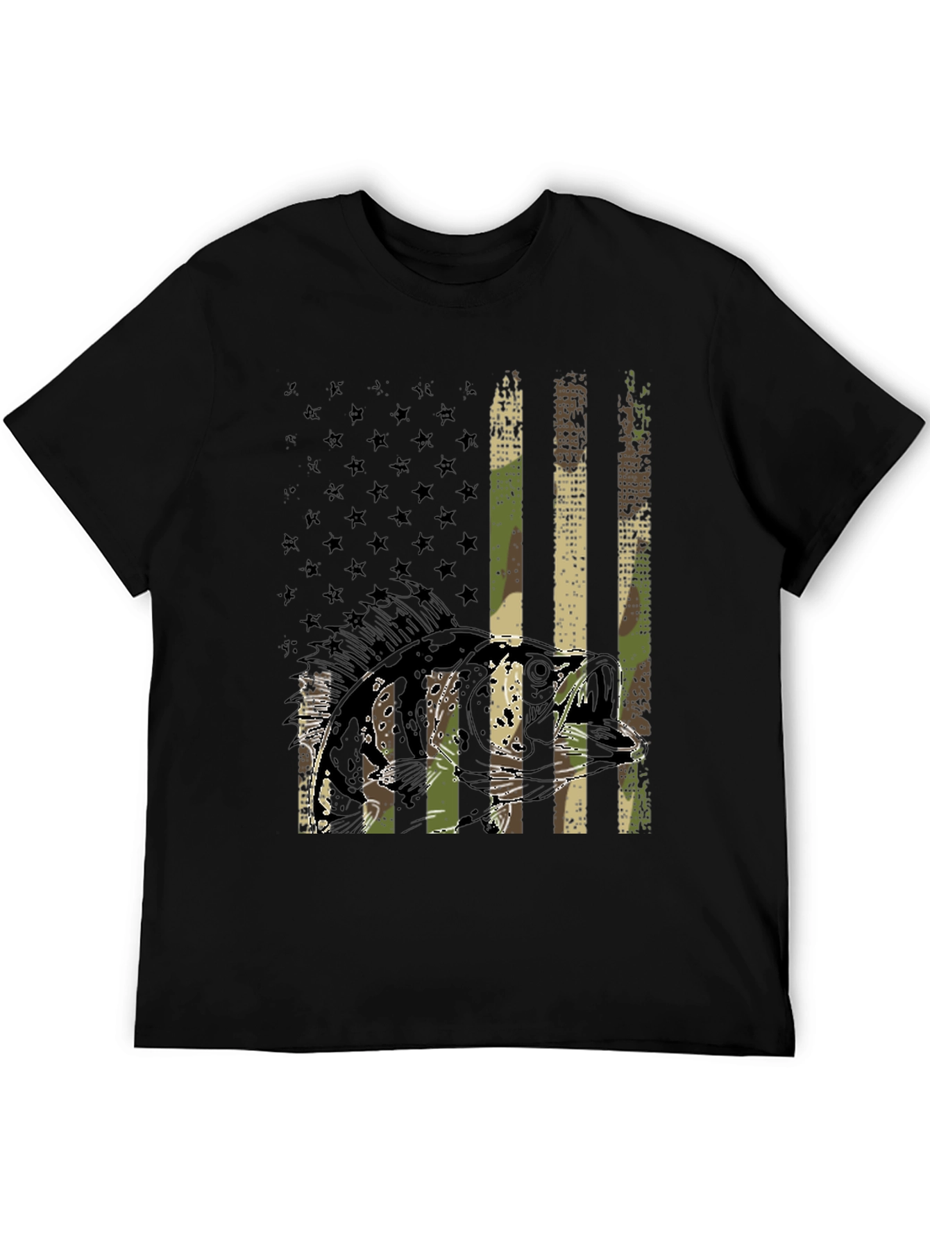 Fishing Flag Graphic T-Shirt