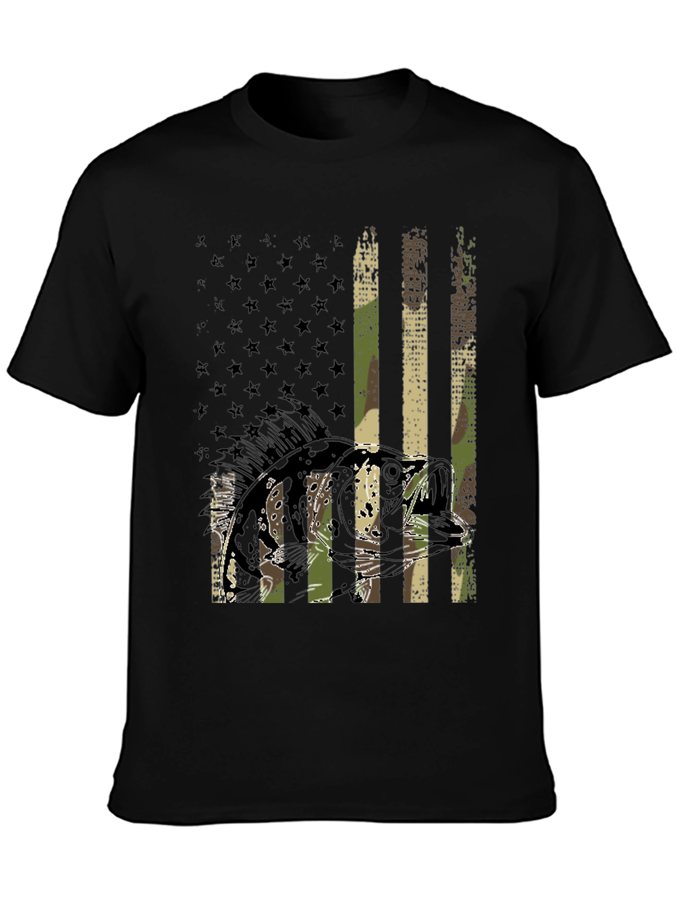 Fishing Flag Graphic T-Shirt