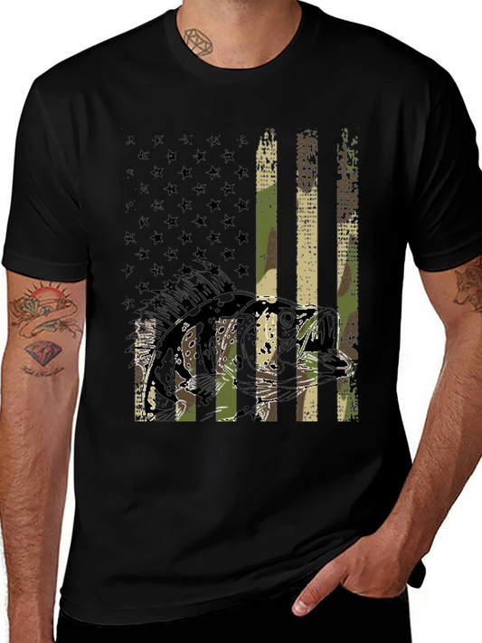 Fishing Flag Graphic T-Shirt