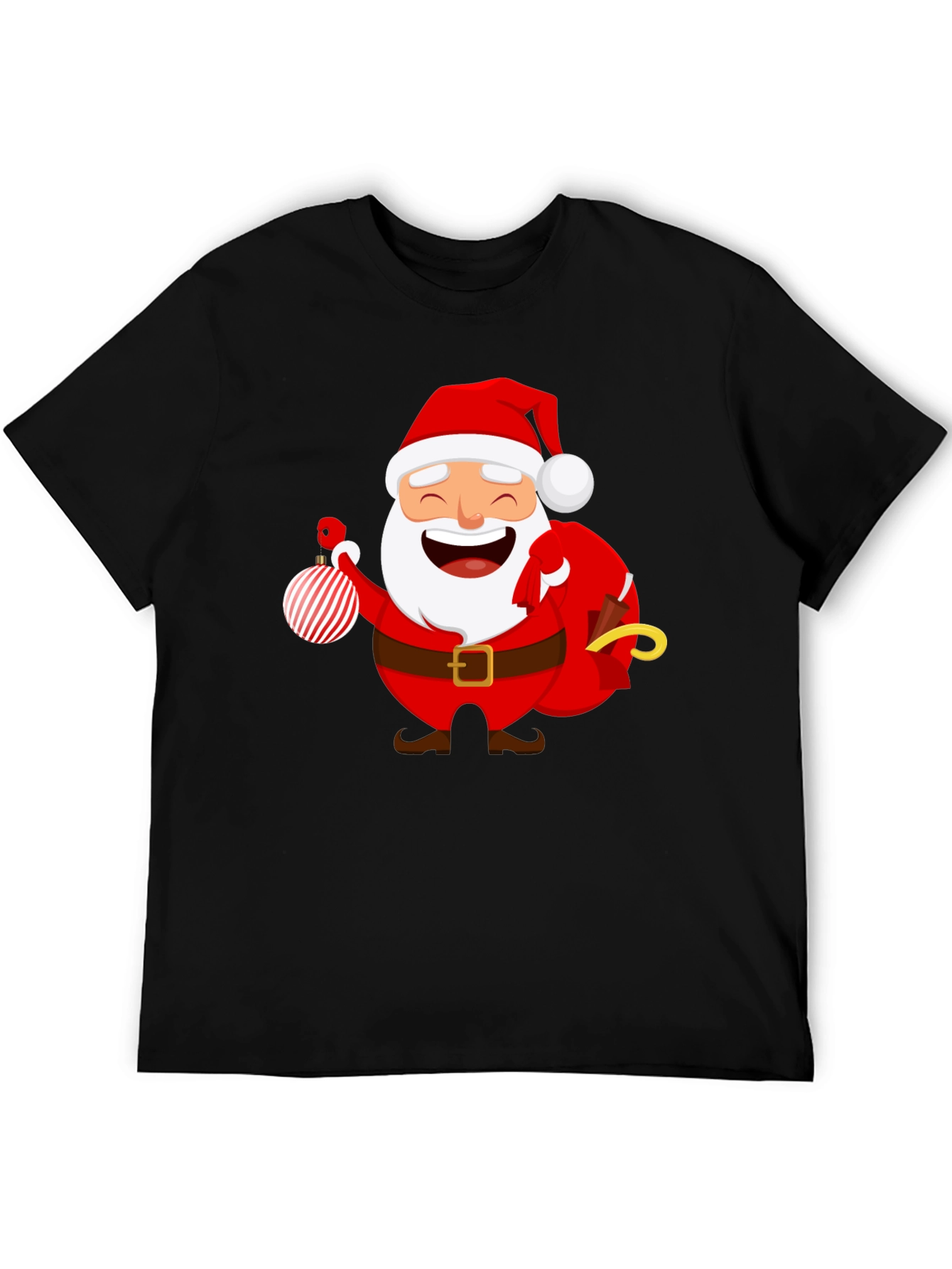 Festive Santa Graphic T-Shirt