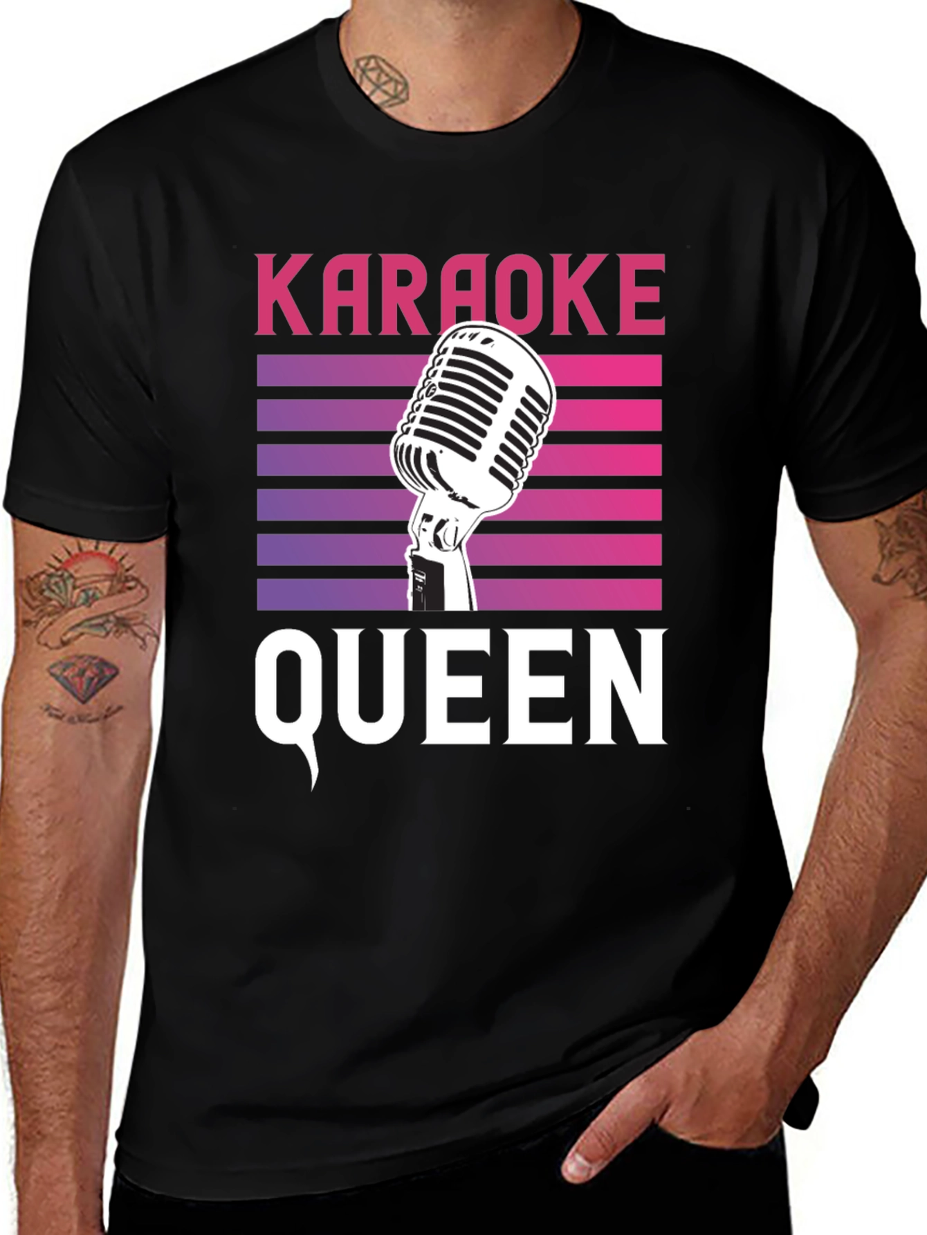 Karaoke Queen Retro T-Shirt