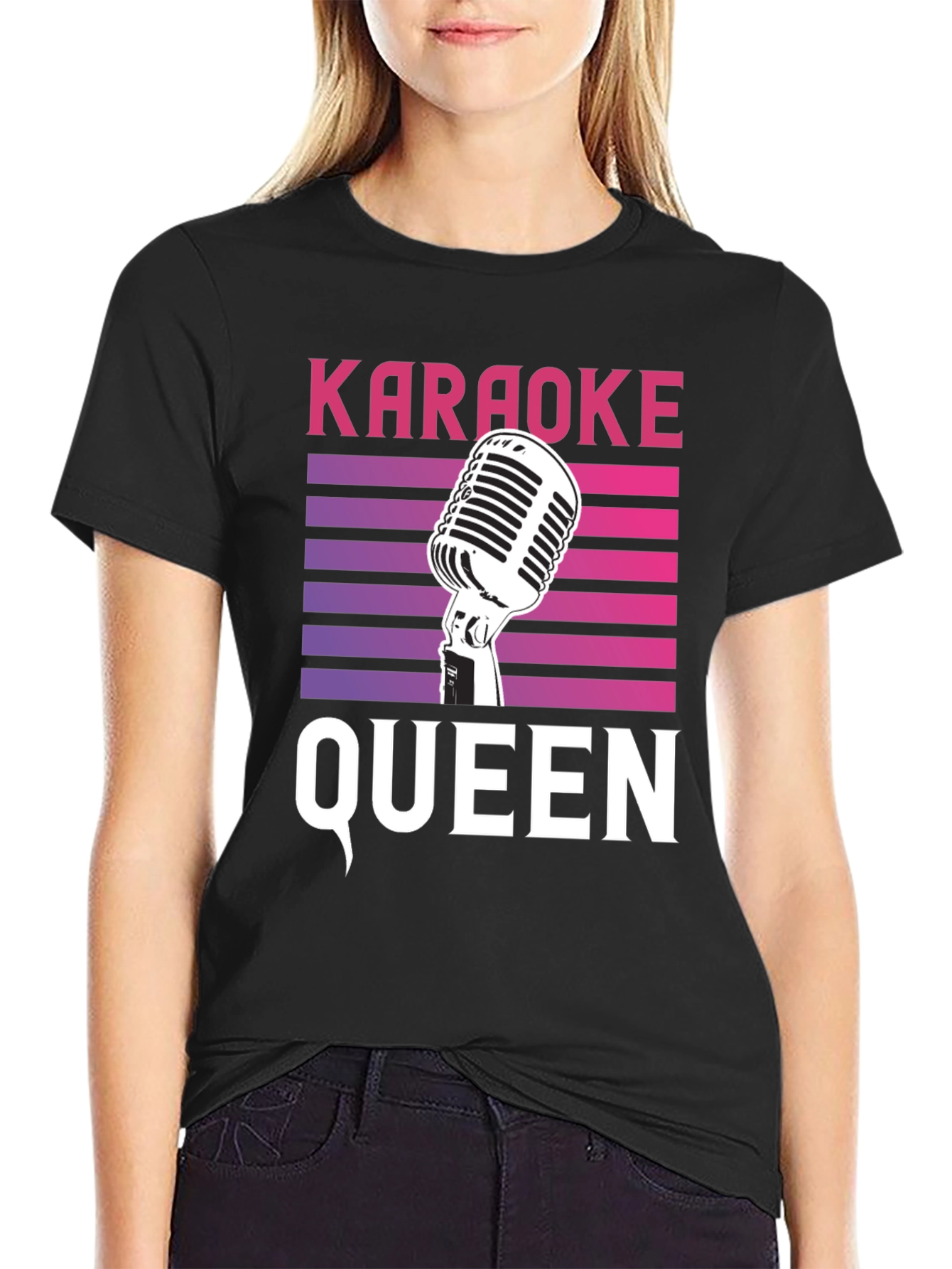Karaoke Queen Retro T-Shirt