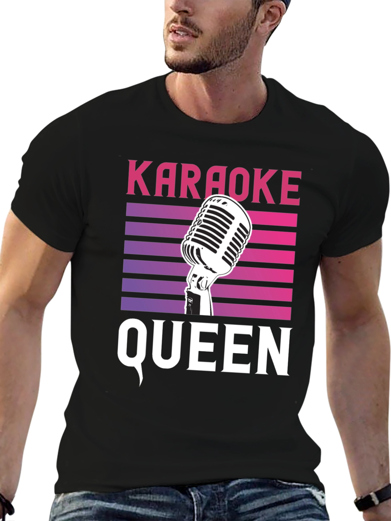Karaoke Queen Retro T-Shirt