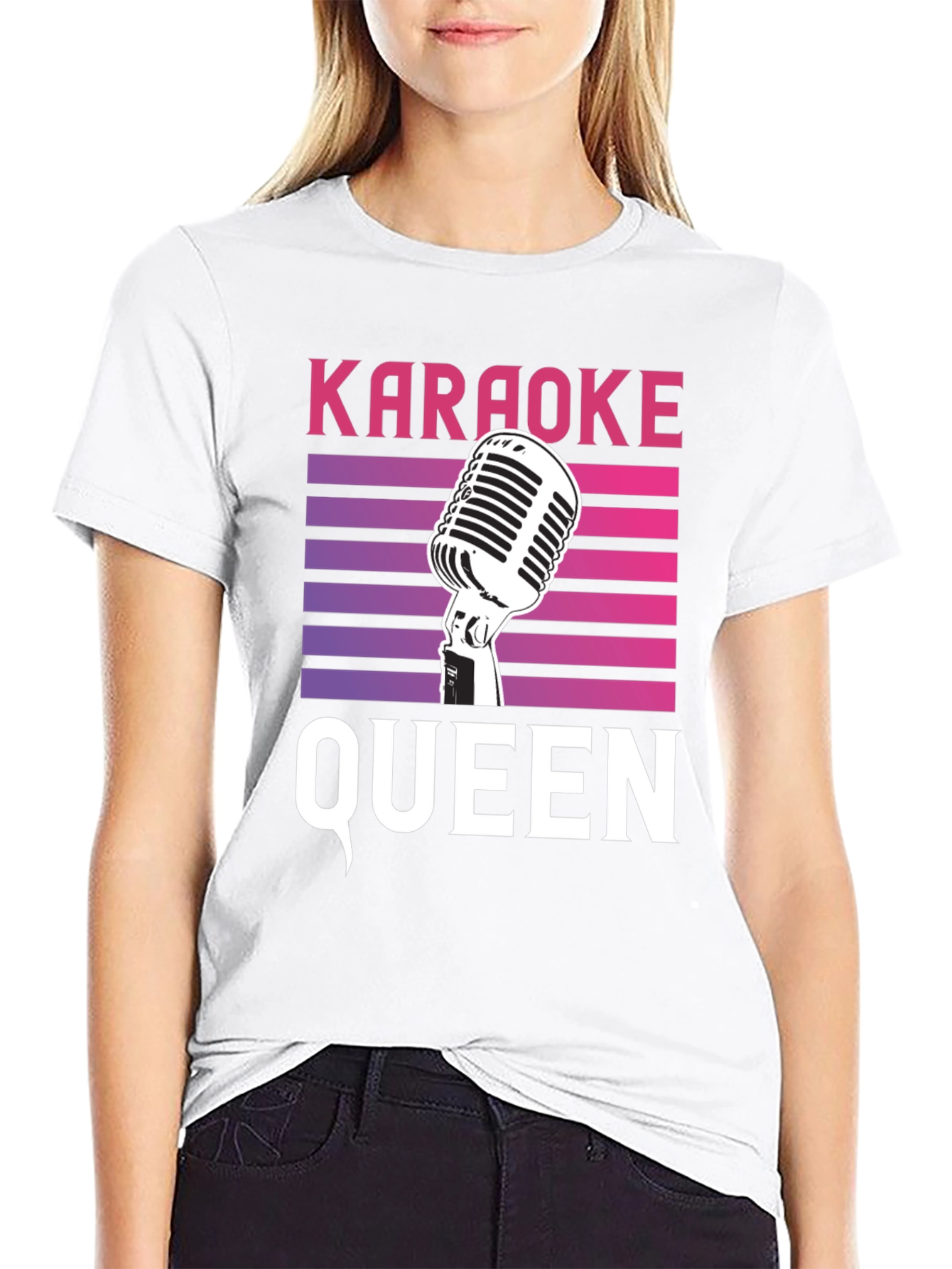 Karaoke Queen Retro T-Shirt