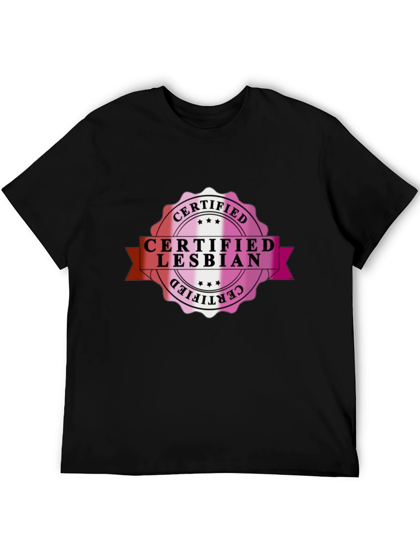 Certified Lesbian Black T-Shirt