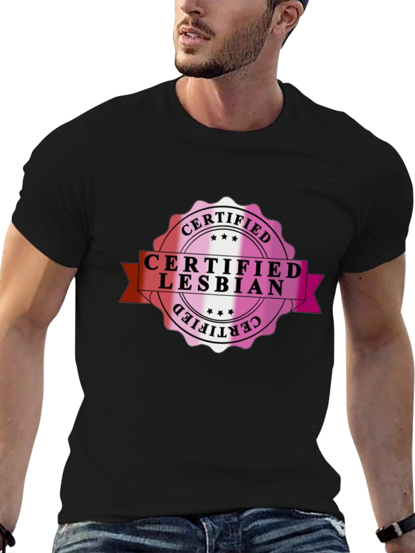 Certified Lesbian Black T-Shirt