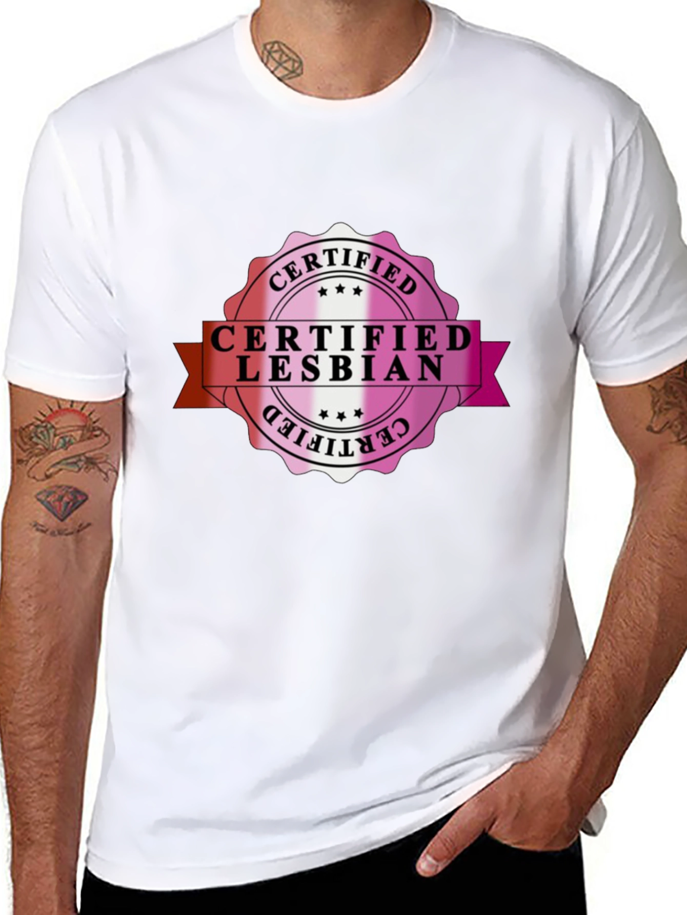 Certified Lesbian Black T-Shirt