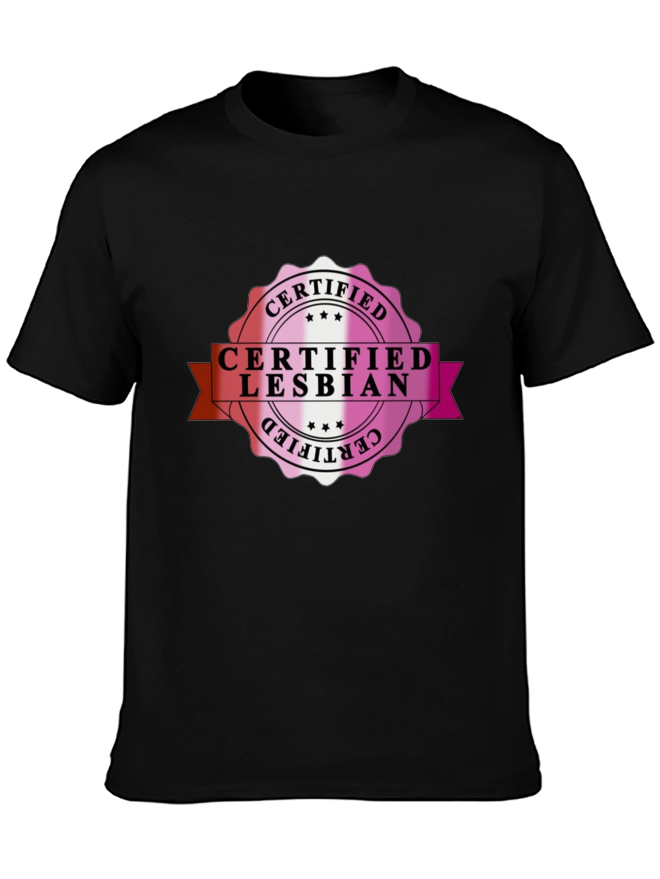 Certified Lesbian Black T-Shirt