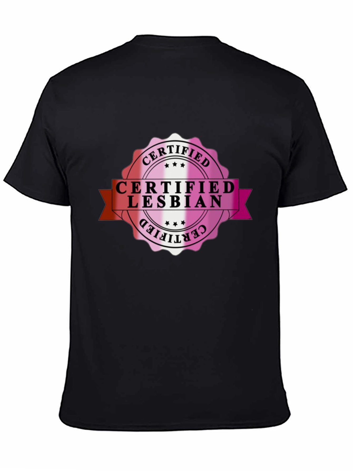 Certified Lesbian Black T-Shirt