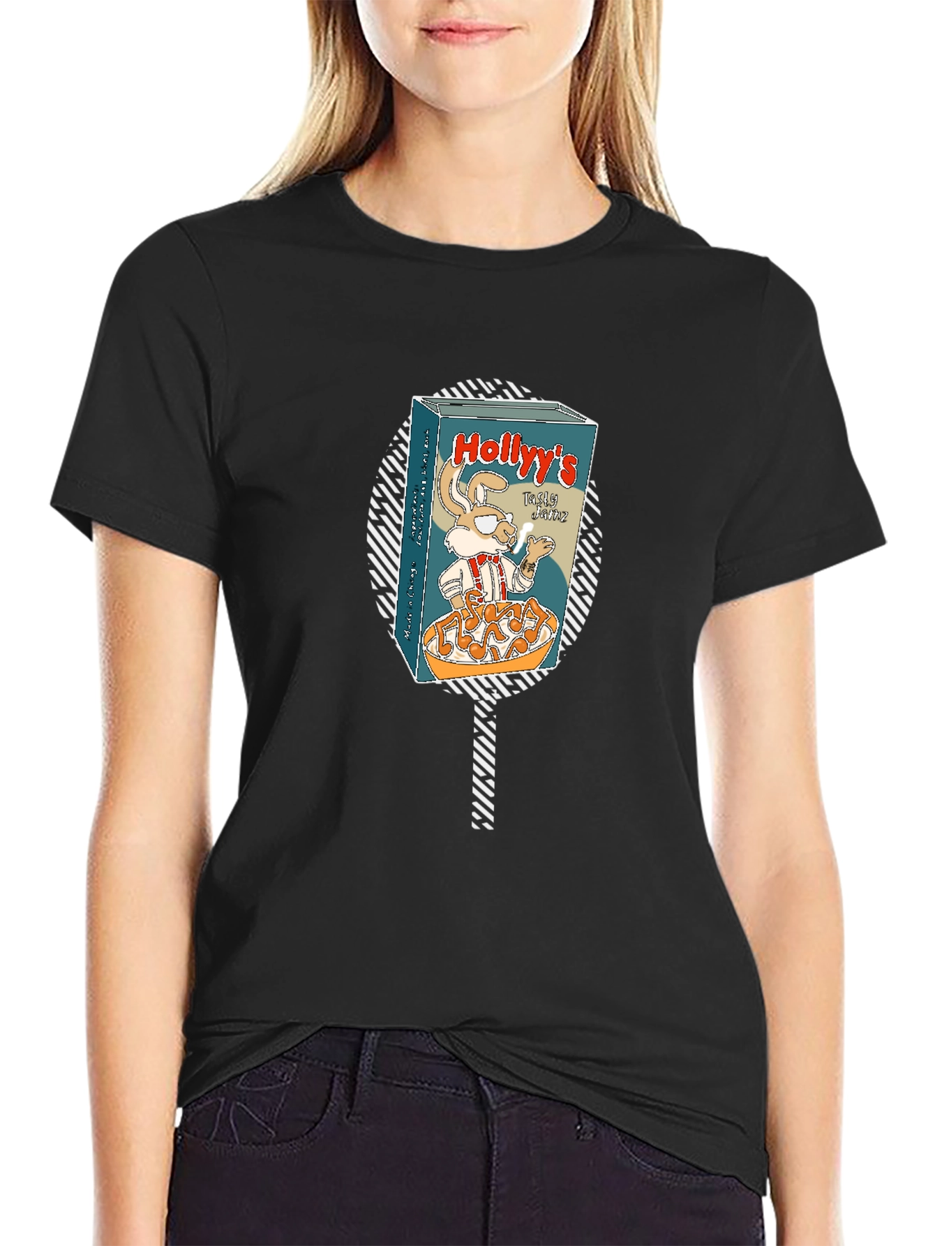 Hollyys Cereal Tee - Retro Cartoon Style