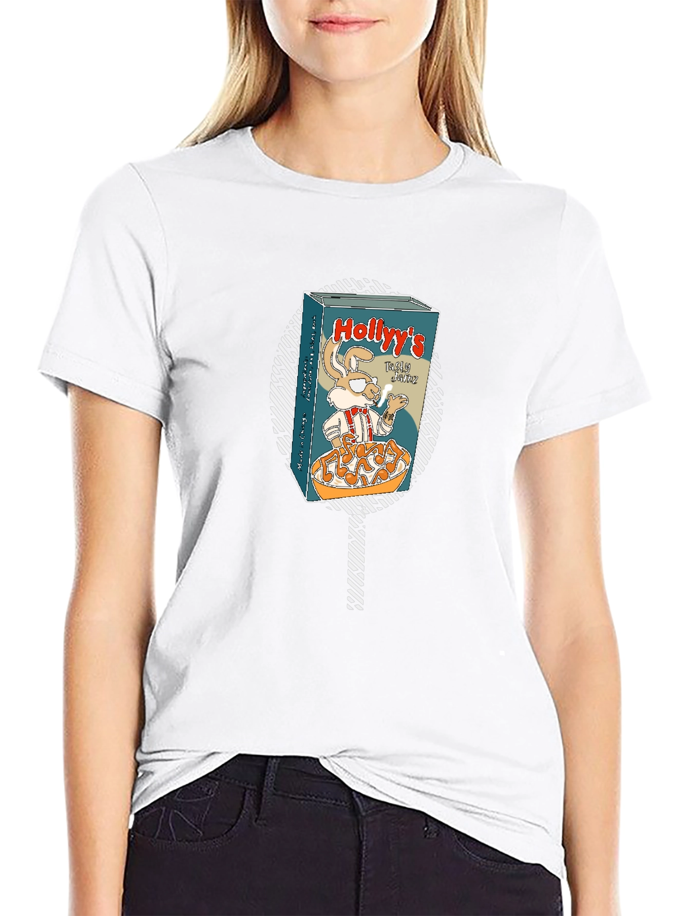 Hollyys Cereal Tee - Retro Cartoon Style