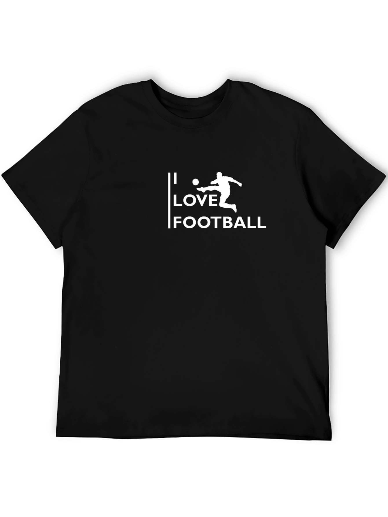 I Love Football Graphic Tee - Black