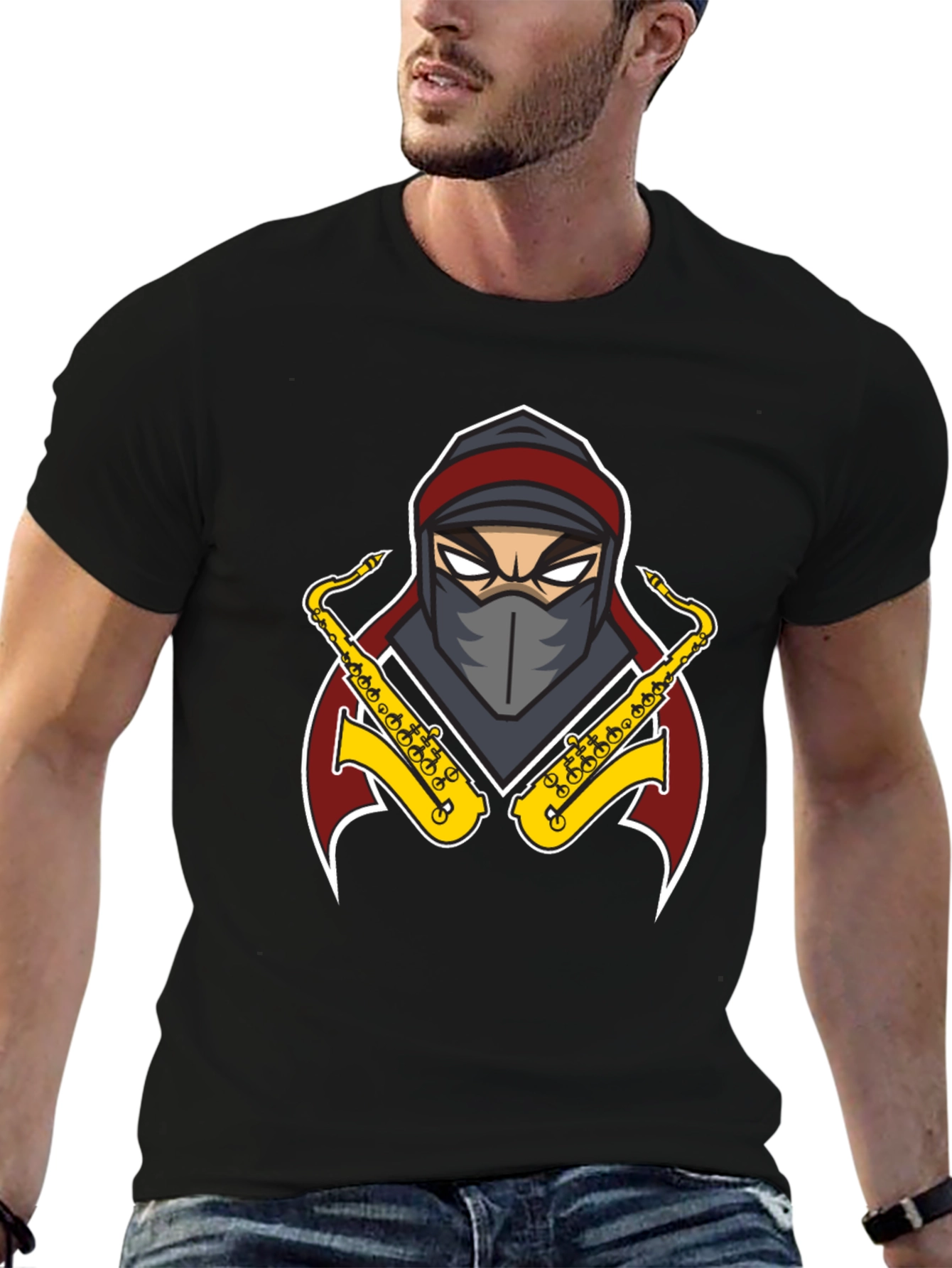 Ninja Sax T-Shirt - Cool Graphic Tee