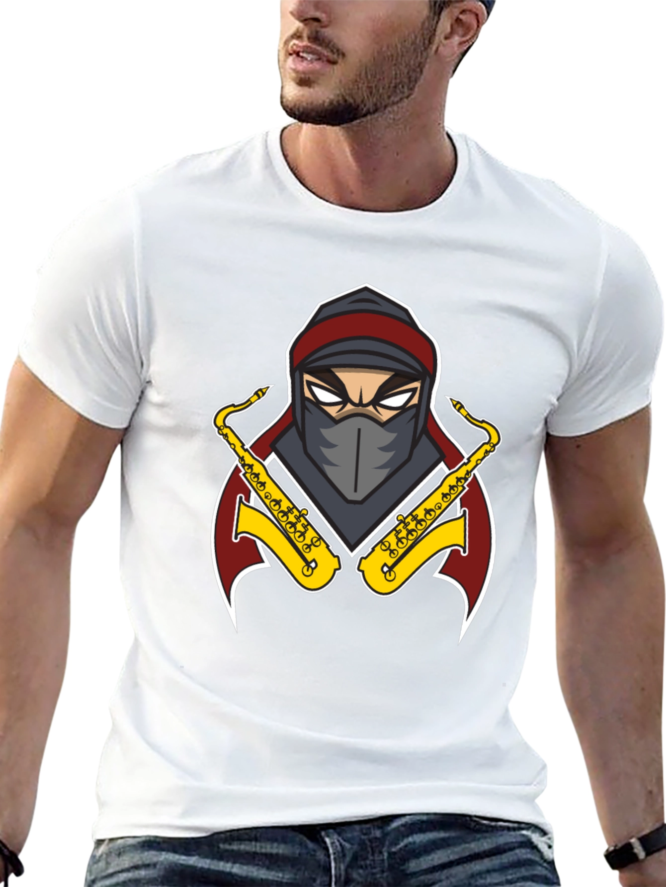 Ninja Sax T-Shirt - Cool Graphic Tee