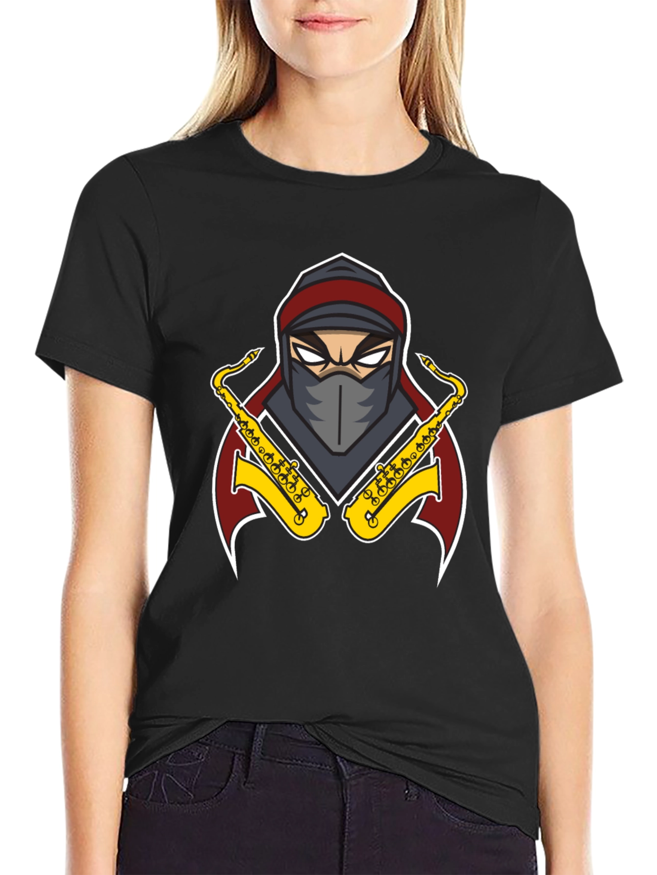 Ninja Sax T-Shirt - Cool Graphic Tee