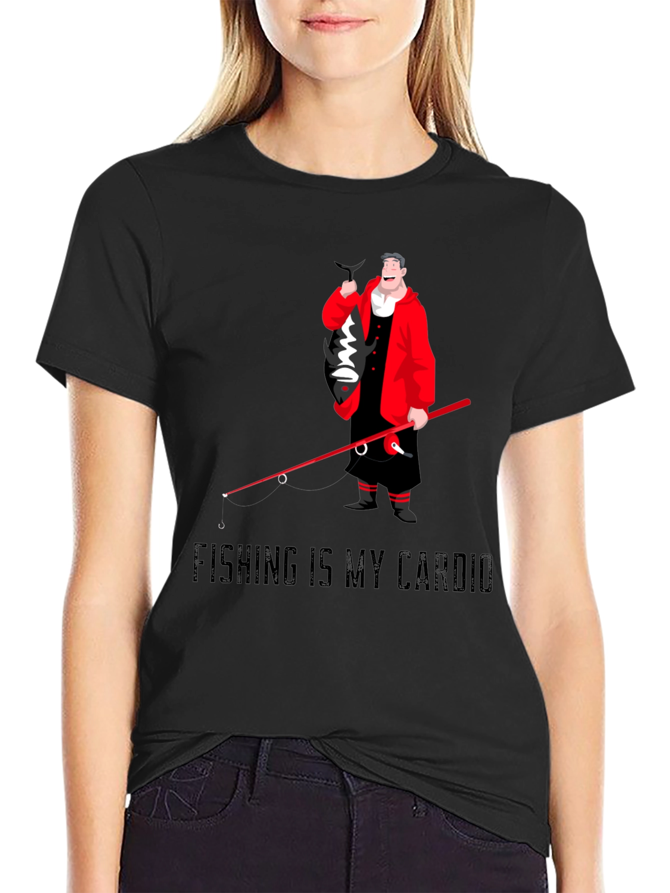 Fishing Is My Cardio Mens T-Shirt