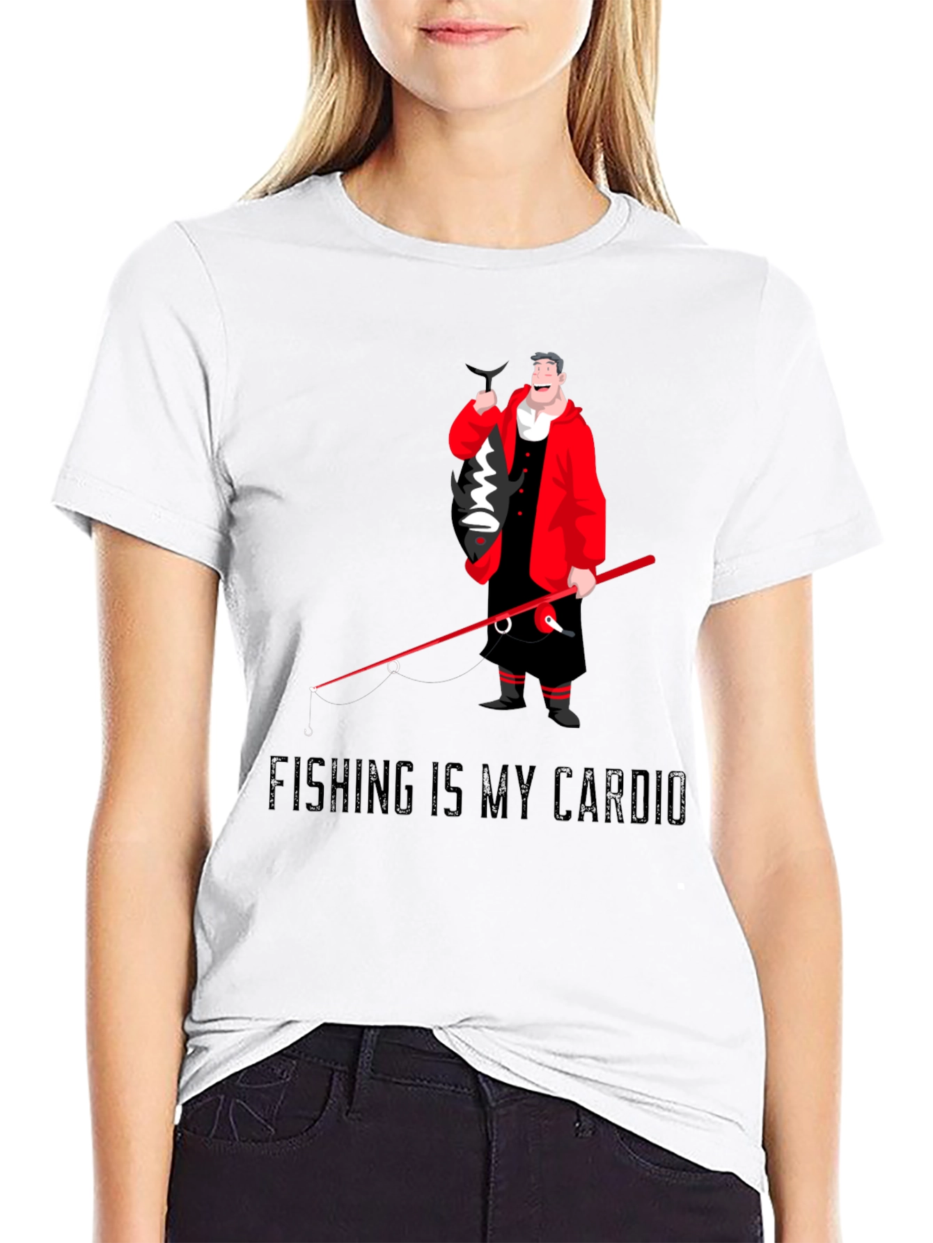 Fishing Is My Cardio Mens T-Shirt