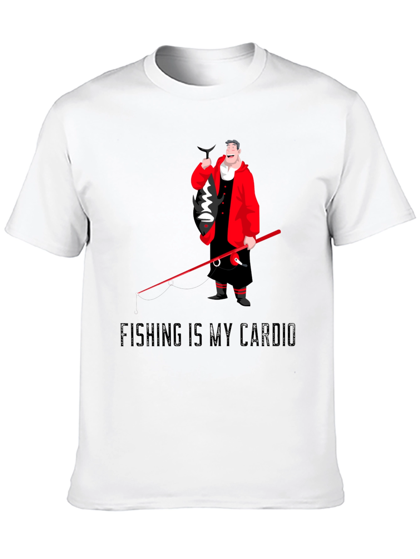 Fishing Is My Cardio Mens T-Shirt