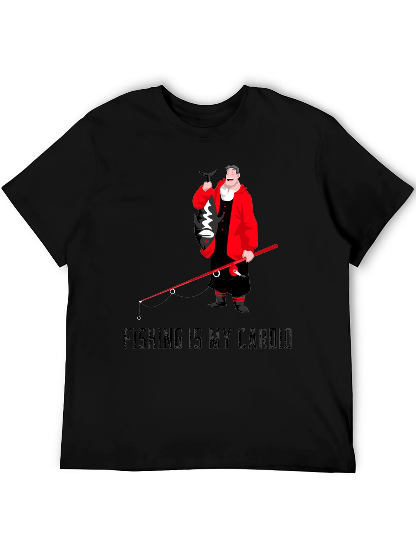 Fishing Is My Cardio Mens T-Shirt