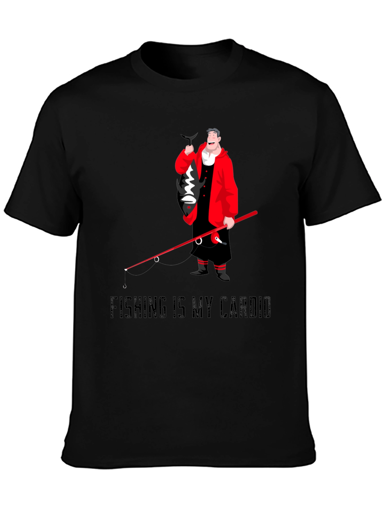 Fishing Is My Cardio Mens T-Shirt