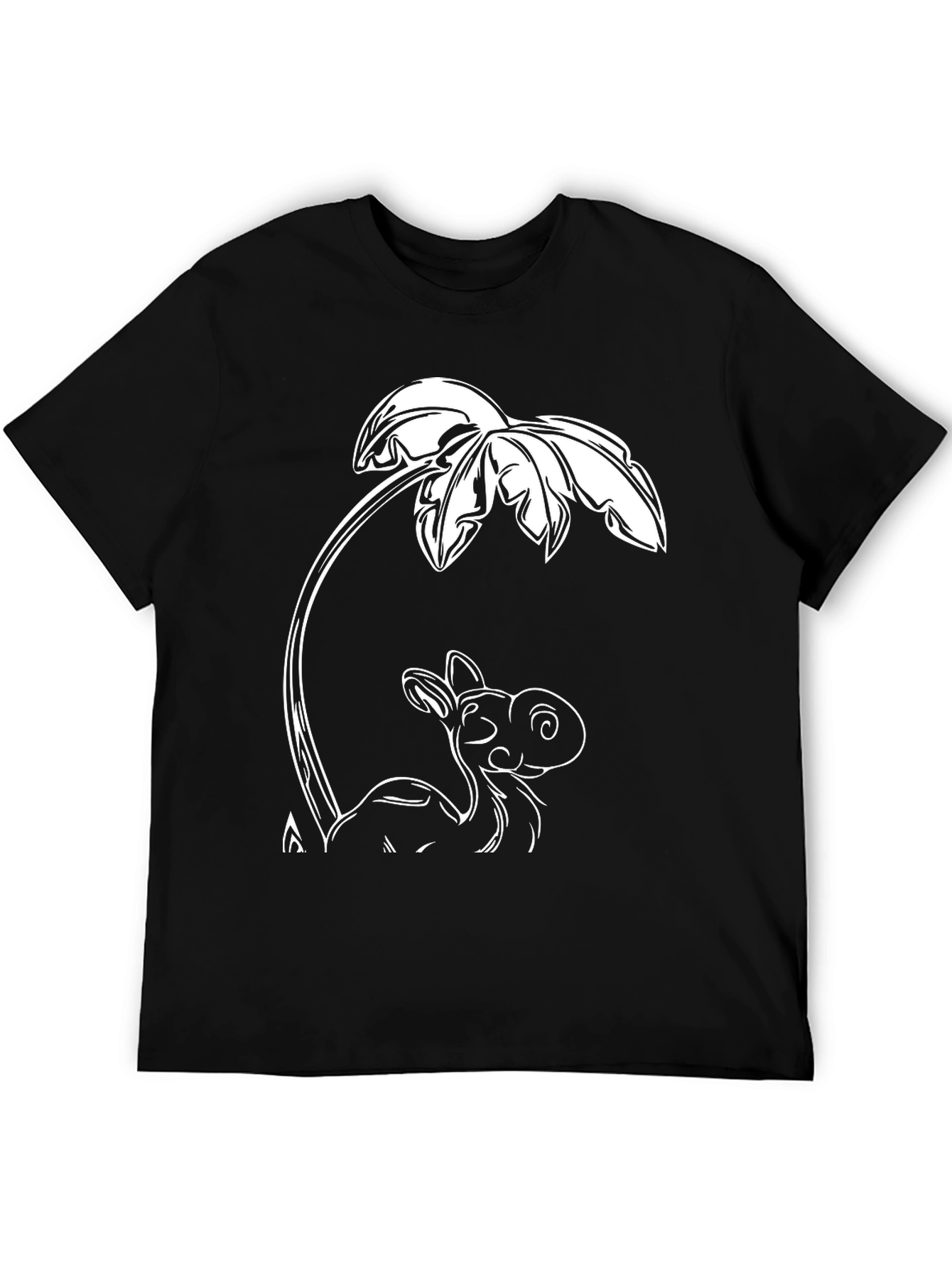 Camel Under Palm Tree Graphic T-Shirt - Black