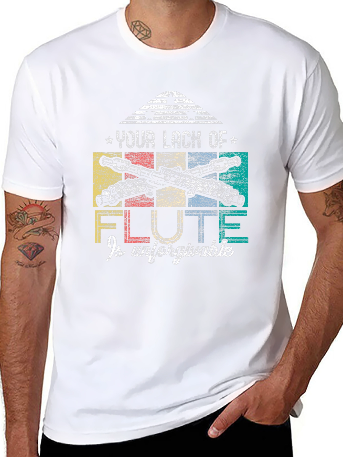 Flute Lover T-Shirt: Unforgivable Lack of Flute Tee
