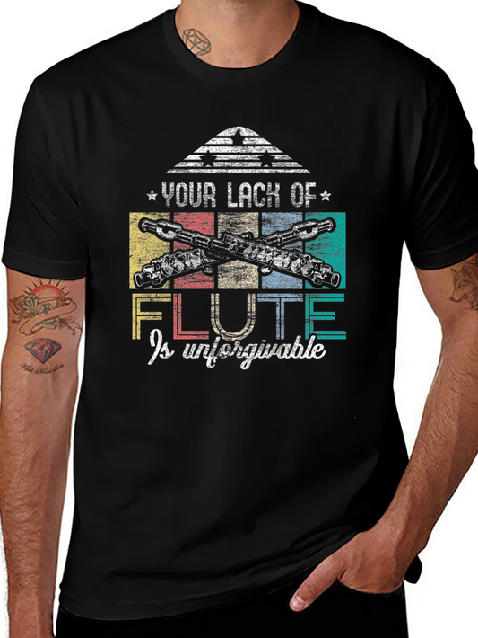 Flute Lover T-Shirt: Unforgivable Lack of Flute Tee