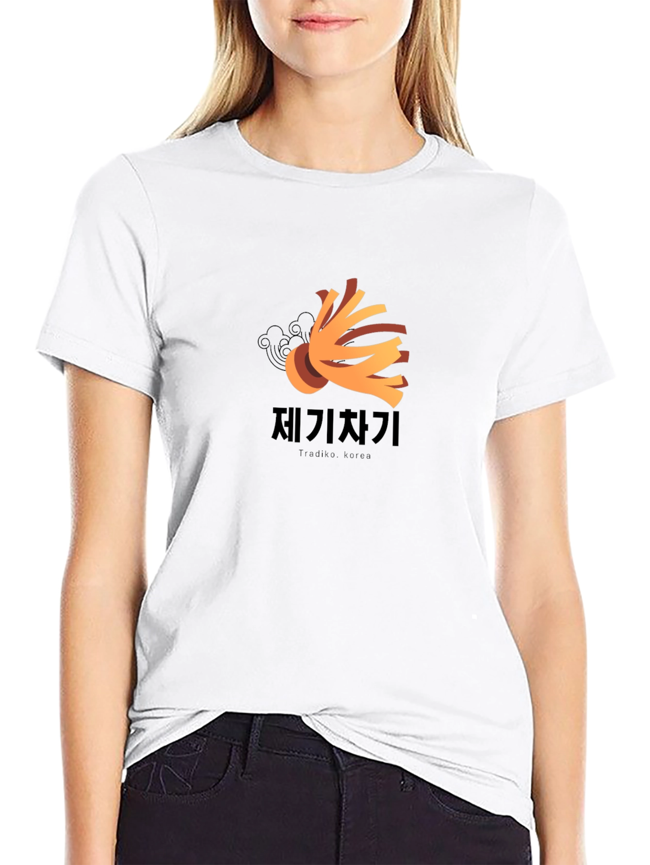 Jegi Chagi Traditional Korea Black T-Shirt