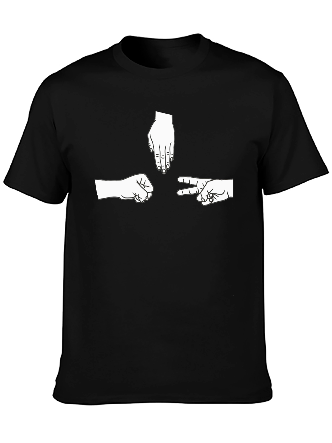Rock Paper Scissors Black T-Shirt