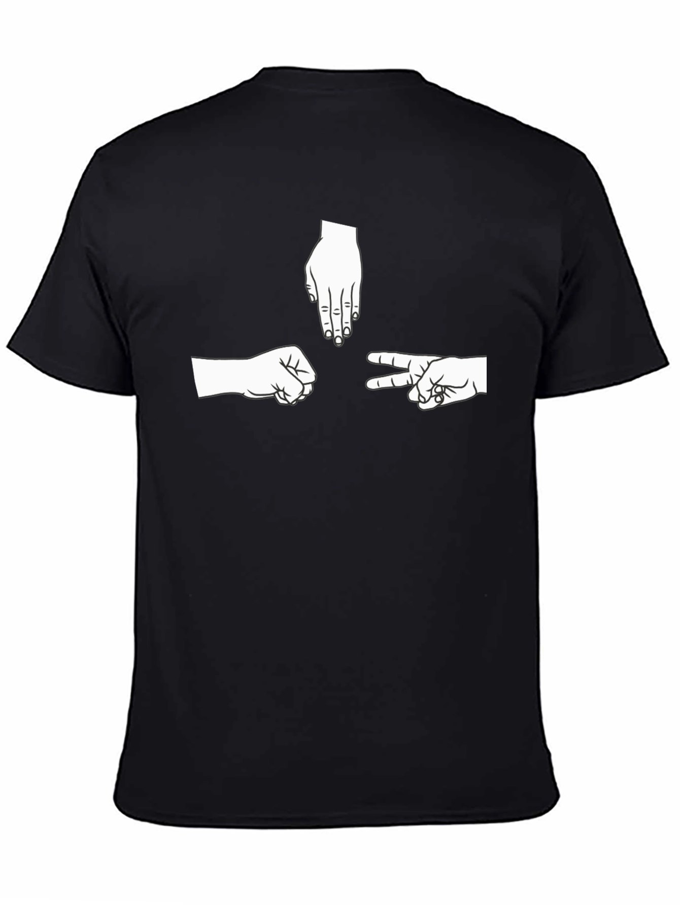 Rock Paper Scissors Black T-Shirt