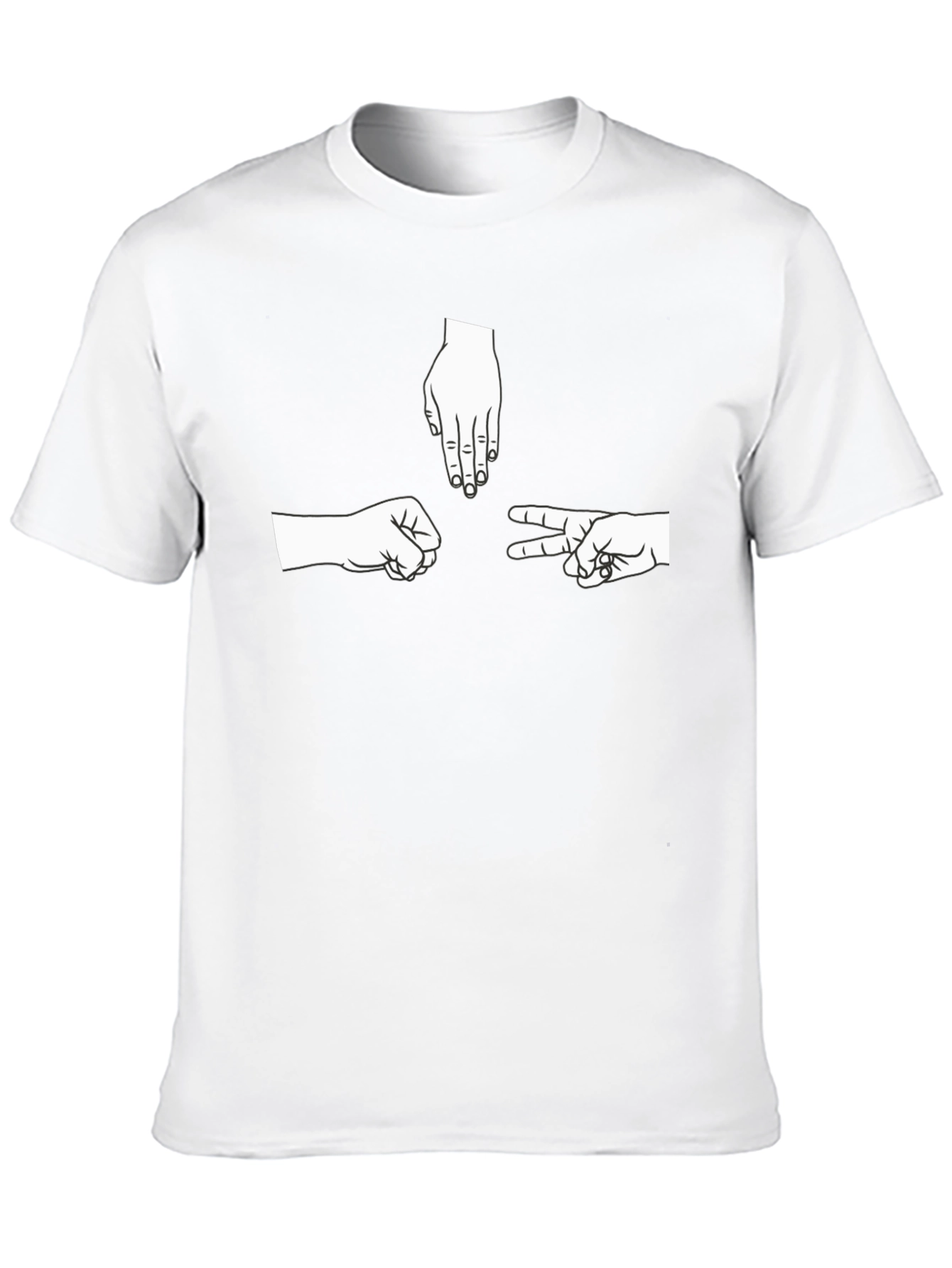 Rock Paper Scissors Black T-Shirt