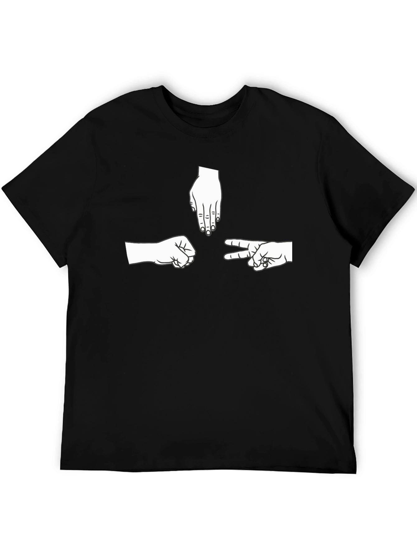 Rock Paper Scissors Black T-Shirt