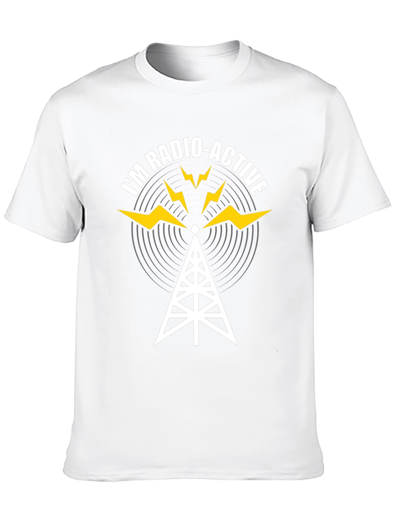 Radioactive Antenna Graphic Tee - Black Cotton Blend