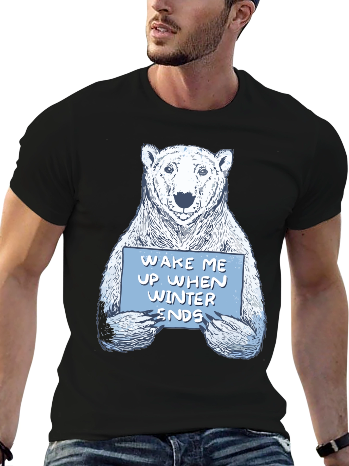 Wake Me Up When Winter Ends Polar Bear T-Shirt