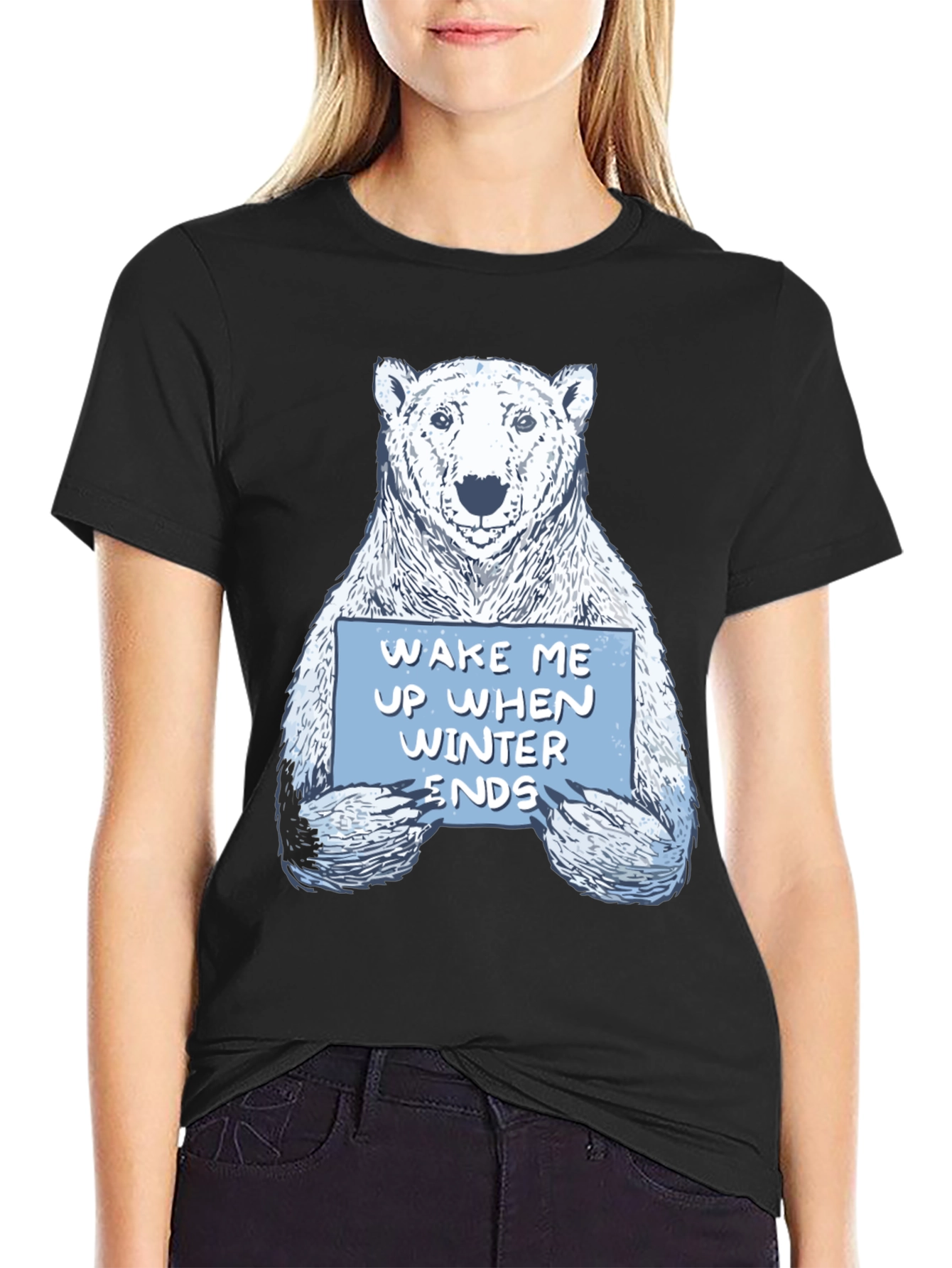 Wake Me Up When Winter Ends Polar Bear T-Shirt