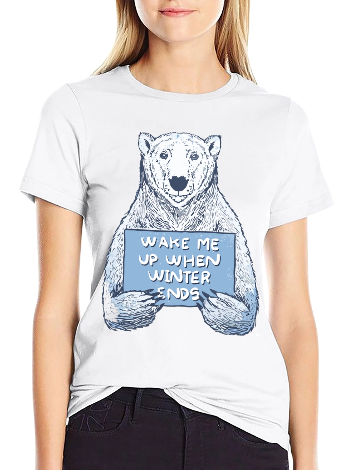 Wake Me Up When Winter Ends Polar Bear T-Shirt
