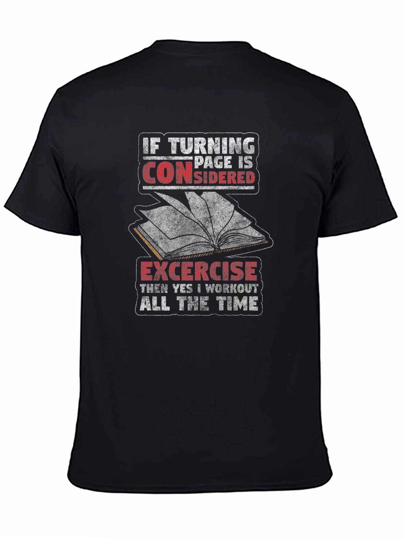 Workout Bookworm Black T-Shirt