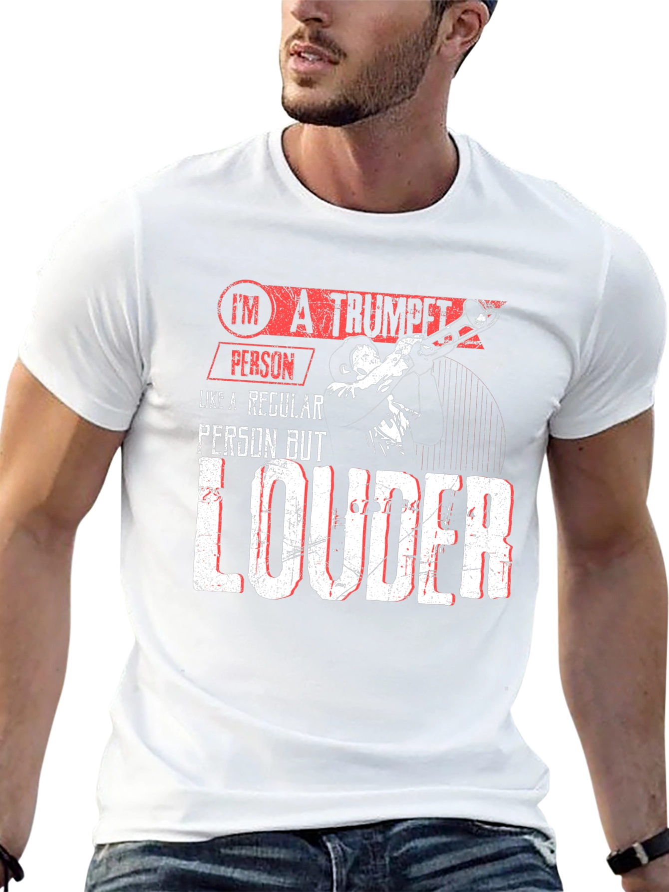 Trumpet Person T-Shirt - Loud Musician Tee