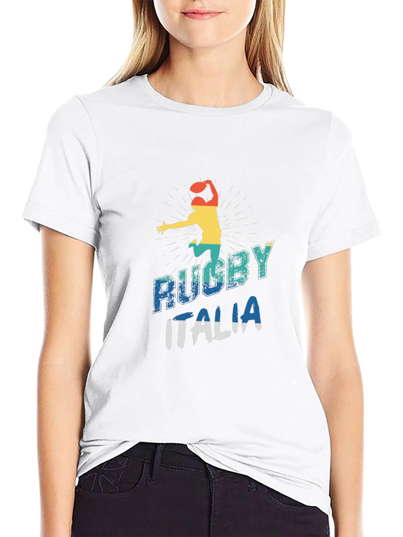 Rugby Italia Graphic Tee - Sporty Mens T-Shirt