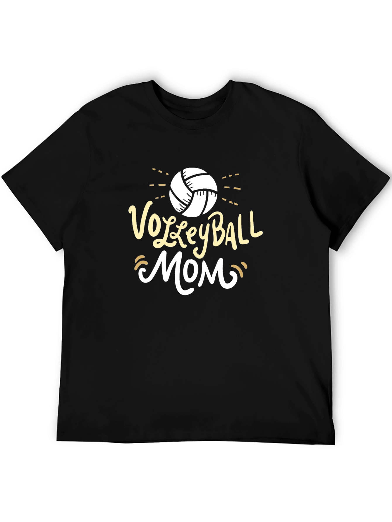 Volleyball Mom Graphic T-Shirt - Black