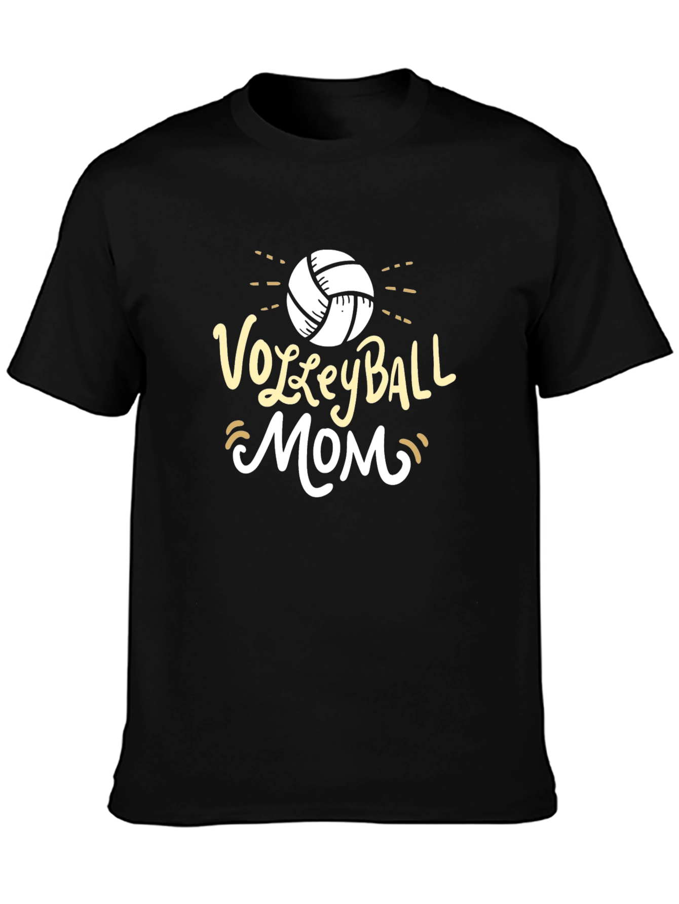 Volleyball Mom Graphic T-Shirt - Black