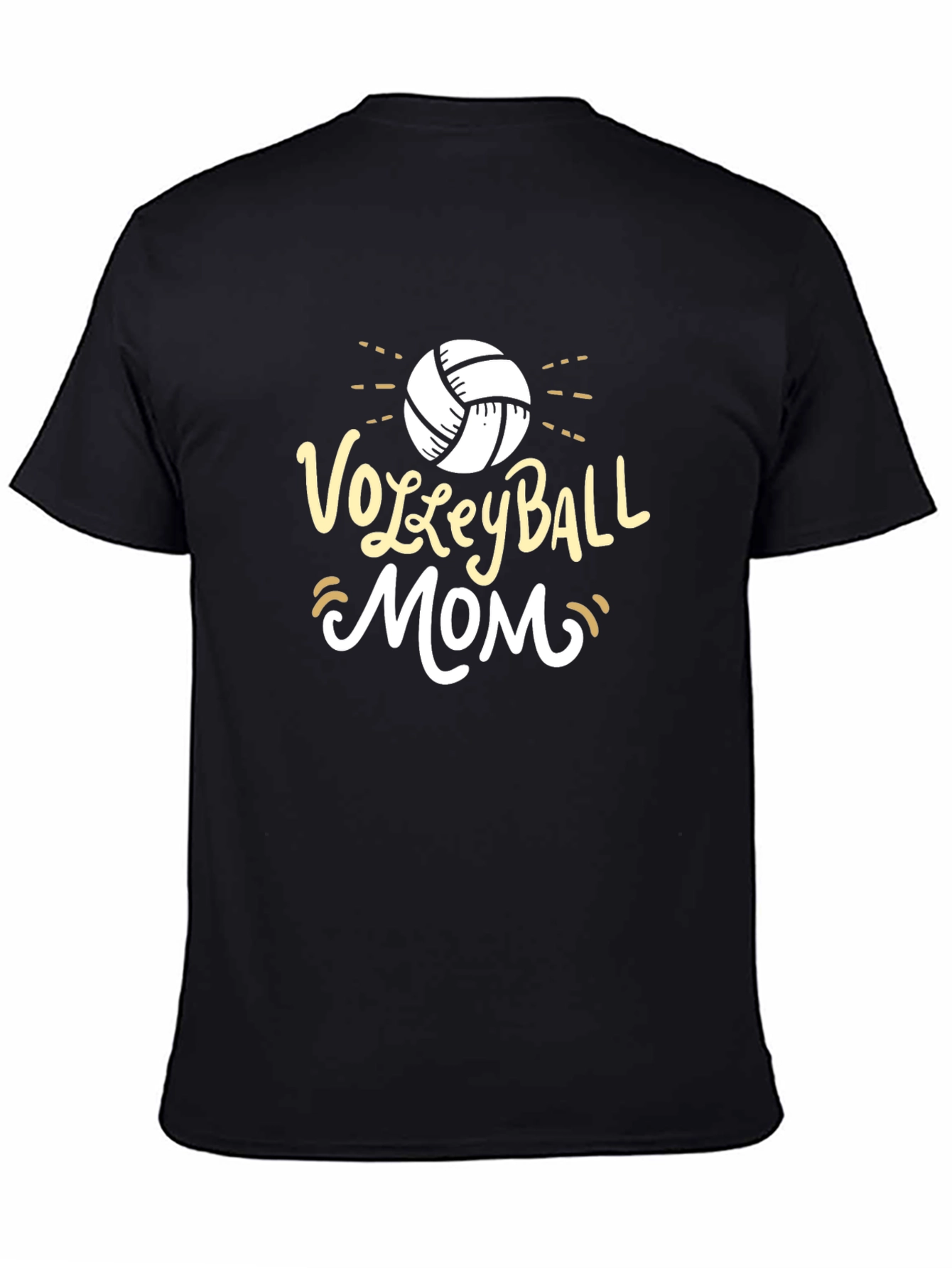 Volleyball Mom Graphic T-Shirt - Black